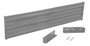 Vestil Steel 3 Ribbed Drop In Style Guard Rail - 65.875 In. Length - Gray Semi Gloss