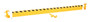 Vestil Steel Channel Guard Rail with Bracket - 113.875 In. Length - Yellow