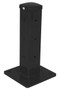Vestil Steel Rigid Tube Post Drop In - 18 In. For 3 Ribbed Drop In Style Guard Rails - Black