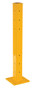 Vestil Steel Rigid Tube Post Drop In - 42 In. For 3 Ribbed Drop In Style Guard Rails - Yellow