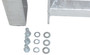 Vestil Galvanized Steel 3 Ribbed Drop In Style Guard Rail - 89.875 In. Length - Gray
