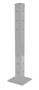 Vestil Steel Rigid Tube Post Bolt On Style - 3-1/24 In. For 3 Ribbed Bolt On Style Guard Rails - Silver Lining