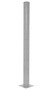 Vestil Steel Rigid Tube Post Bolt On Style - 72 In. For 3 Ribbed Bolt On Style Guard Rails - Silver Lining
