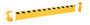 Vestil Steel Channel Guard Rail with Bracket - 65.875 In. Length - Yellow