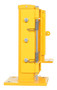 Vestil Steel Hinged Guard Rail - 41.875 In. Length 3 Ribbed Gate - Yellow