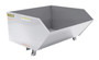 Vestil Steel Heavy Duty Low Profile Self Dumping Hopper - 1 Cubic Yard 6000 lb - Silver Lining