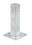 Vestil Galvanized Steel Rigid Tube Post Drop In - 18 In. For 3 Ribbed Drop In Style Guard Rails - Gray
