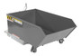 Vestil Steel Heavy Duty Low Profile Self Dumping Hopper - 1/4 Cubic Yard 6000 lb - Battleship Gray