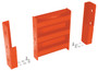 Vestil Steel 3 Ribbed Drop In Style Guard Rail - 12 In. Length - Orange