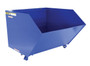 Vestil Steel Heavy Duty Low Profile Self Dumping Hopper - 1-1/2 Cubic Yard 6000 lb - Blue