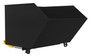 Vestil Steel Medium Duty Bump and Dump Hopper - 1-1/2 Cubic Yard 4,000 lb - Semi Gloss Black