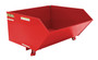 Vestil Steel Heavy Duty Low Profile Self Dumping Hopper - 1 Cubic Yard 6000 lb - Red