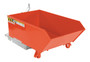 Vestil Steel Heavy Duty Low Profile Self Dumping Hopper - 1/4 Cubic Yard 6000 lb - Orange