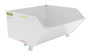 Vestil Steel Heavy Duty Low Profile Self Dumping Hopper - 1 Cubic Yard 6000 lb - White