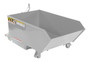 Vestil Steel Heavy Duty Low Profile Self Dumping Hopper - 1/4 Cubic Yard 6000 lb - Silver Lining