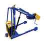 Vestil Steel Portable DC Powered Hydraulic Drum Carrier, Rotator and Boom - 59-11/16 In. Lift Height 800 lb Blue / - Yellow