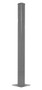 Vestil Steel Rigid Tube Post Bolt On Style - 60 In. For 3 Ribbed Bolt On Style Guard Rails - Gray Semi Gloss