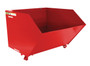 Vestil Steel Medium Duty Low Profile Self Dumping Hopper - 1-1/2 Cubic Yard 4000 lb - Red