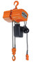 Vestil Steel Economy Chain Hoist with Chain Container - 1 Phase 4000 lb - Orange