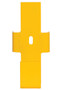 Vestil Steel Center Post Mounting Bracket For Drop In Guard Rail System - Yellow