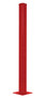 Vestil Steel Rigid Tube Post Drop In - 60 In. For 3 Ribbed Drop In Style Guard Rails - Red