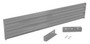 Vestil Steel 3 Ribbed Drop In Style Guard Rail - 77.875 In. Length - Gray Semi Gloss