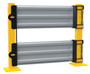 Vestil Steel 3 Ribbed Guard Rail Spring Gate - 41.875 In. Length - Silver