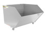 Vestil Steel Heavy Duty Low Profile Self Dumping Hopper - 1-1/2 Cubic Yard 6000 lb - Silver Lining