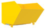 Vestil Steel Light Duty Bump and Dump Hopper - 1-1/2 Cubic Yard 2,000 lb - Yellow