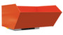 Vestil Steel Heavy Duty Bump and Dump Hopper - 1 Cubic Yard 6,000 lb - Blue Orange