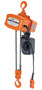 Vestil Steel Economy Chain Hoist with Chain Container - 3 Phase 4000 lb - Orange