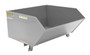 Vestil Steel Light Duty Low Profile Self Dumping Hopper - 1 Cubic Yard 2000 lb - Machine Gray