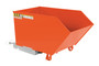 Vestil Steel Light Duty Low Profile Self Dumping Hopper - 1/2 Cubic Yard 2000 lb - Orange