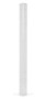 Vestil Steel Rigid Tube Post Bolt On Style - 60 In. For 3 Ribbed Bolt On Style Guard Rails - White