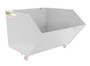 Vestil Steel Heavy Duty Low Profile Self Dumping Hopper - 1-1/2 Cubic Yard 6000 lb - White