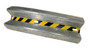 Vestil Galvanized Steel Curved Guard Rail - 48 In. Length - Gray