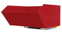 Vestil Steel Heavy Duty Bump and Dump Hopper - 1 Cubic Yard 6,000 lb - Blue Soda Red