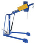 Vestil Steel Portable Hydraulic Drum Carrier, Rotator and Boom - 71-1/4 In. Lift Height 800 lb Blue / - Yellow