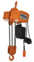 Vestil Steel Economy Chain Hoist with Chain Container - 1 Phase 6000 lb - Orange