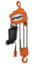 Vestil Steel Economy Chain Hoist with Chain Container - 1 Phase 6000 lb - Orange