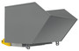 Vestil Steel Heavy Duty Bump and Dump Hopper - 1-1/2 Cubic Yard 6,000 lb - Battleship Gray