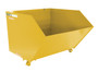 Vestil Steel Heavy Duty Low Profile Self Dumping Hopper - 1-1/2 Cubic Yard 6000 lb - Yellow