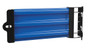 Vestil Steel Hinged Guard Rail - 29.875 In Length 3 Ribbed Gate - Blue
