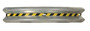 Vestil Galvanized Steel Curved Guard Rail - 72 In. Length - Gray