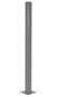 Vestil Steel Rigid Tube Post Drop In - 72 In. For 3 Ribbed Drop In Style Guard Rails - Gray Semi Gloss