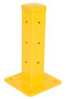 Vestil Steel Rigid Tube Post Bolt On Style - 18 In. For 3 Ribbed Bolt On Style Guard Rails - Yellow
