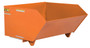 Vestil Steel Light Duty Low Profile Self Dumping Hopper - 1-1/2 Cubic Yard 2000 lb - Orange