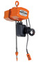Vestil Steel Economy Chain Hoist with Chain Container - 3 Phase 2000 lb - Orange