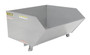 Vestil Steel Heavy Duty Low Profile Self Dumping Hopper - 1 Cubic Yard 6000 lb - Galvanized