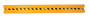 Vestil Steel Straight Guard Rail - 120 In. Length - Yellow
